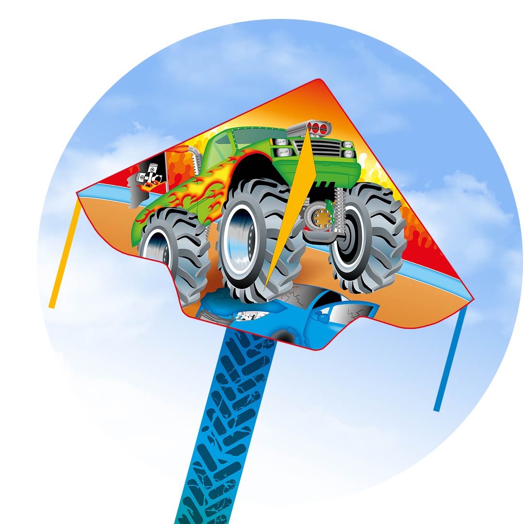 47" Simple Flyer Delta Kite - Monster Truck