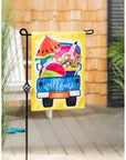 Welcome Summer Truck Garden Applique Flag
