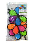 10" Neon Flower 3 Pack