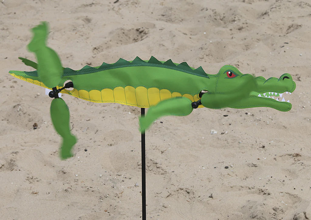 Whirligig Spinner – 21 Zoll Alligator Windspiel Für Den Garten, Inkl. Stützstange Und Erdspieß