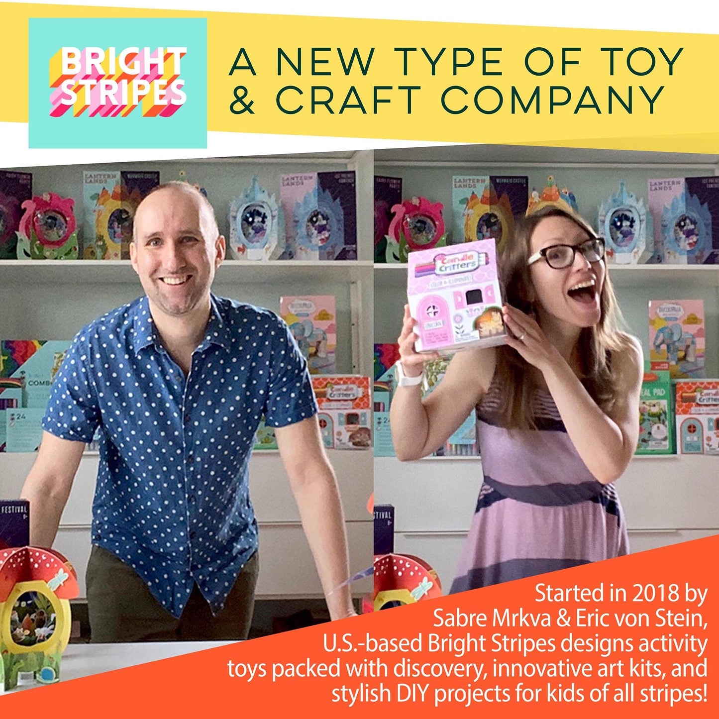 Bright Stripes Color Your Own Kids Craft Kit Paint Your Own Ceramic Animal Night Light, DIY Creativity Set Includes 3 Markers, LED Light and Instructions, Ideal Creative Gifts, Turtle