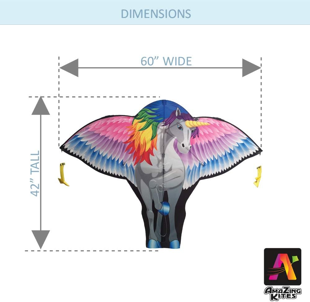 60" 3D Collapsible Unicorn Kite