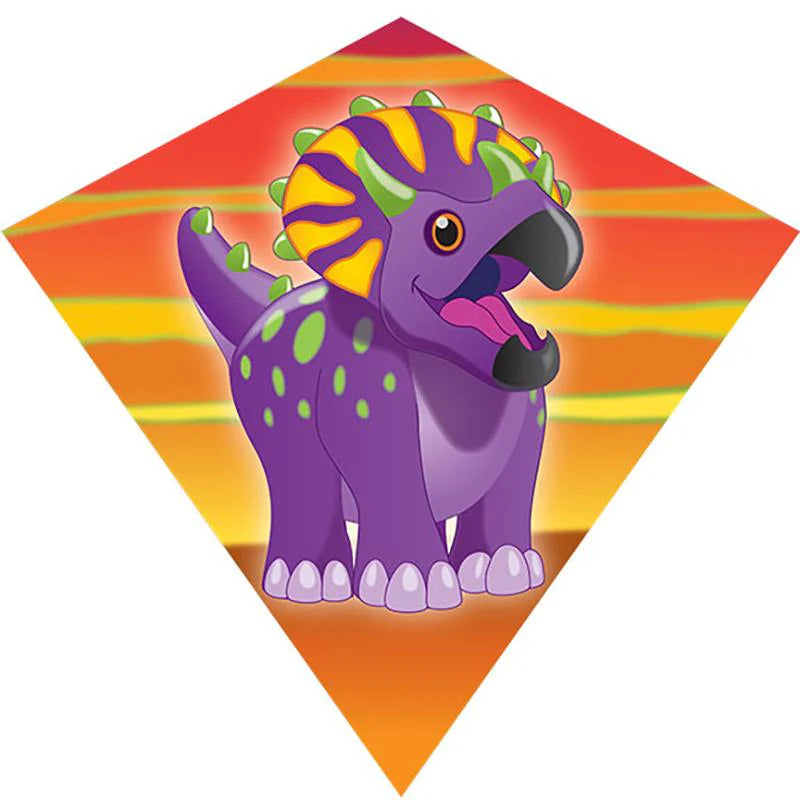 18" Mini Diamond Nylon Kite - Triceratops