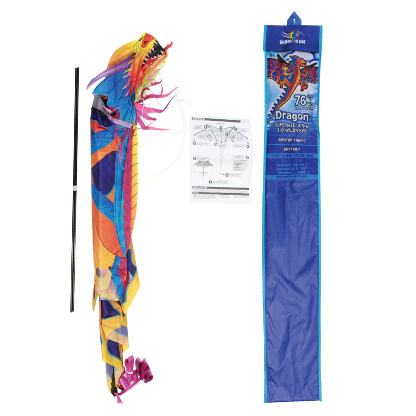 76" 3D Supersize Ultra Dragon Kite