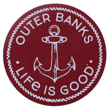 Life is Good Outer Banks Rope Anchor Sticker
