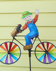 Scarecrow On Bike 20 Inch Wind Spinner