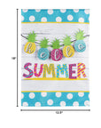 Evergreen Hello Summer Pineapple Banner Garden Burlap Flag