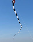 55m Inflatable Snake Kite - Black/White