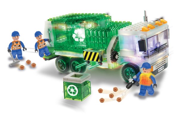 Laser pegs garbage truck online