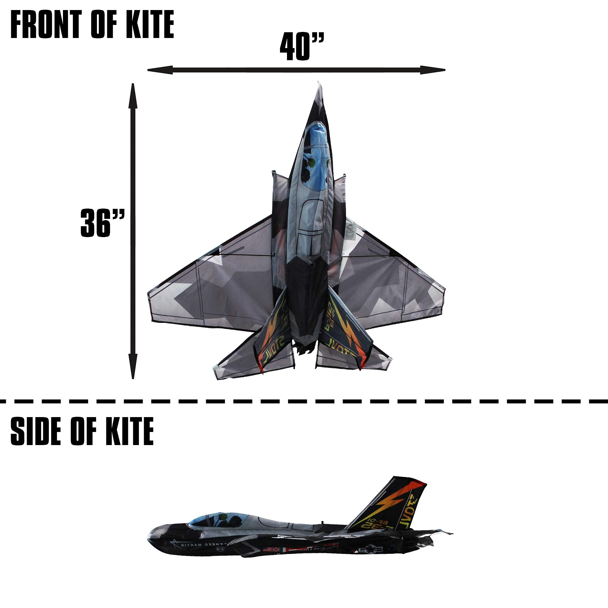 WindNSun Wind Force Nylon Kite - F-35 Lightning II