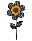 12" Sunflower Wind Spinner - Gingham