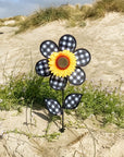 12" Sunflower Wind Spinner - Gingham
