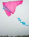 55" Colorblock Delta - Pink with Aqua Twister Tail