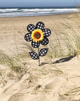 12" Sunflower Wind Spinner - Gingham