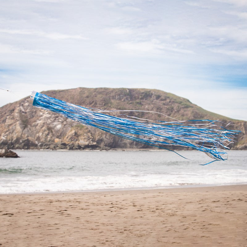 51" Holographic Mylar Windsock - Cobalt