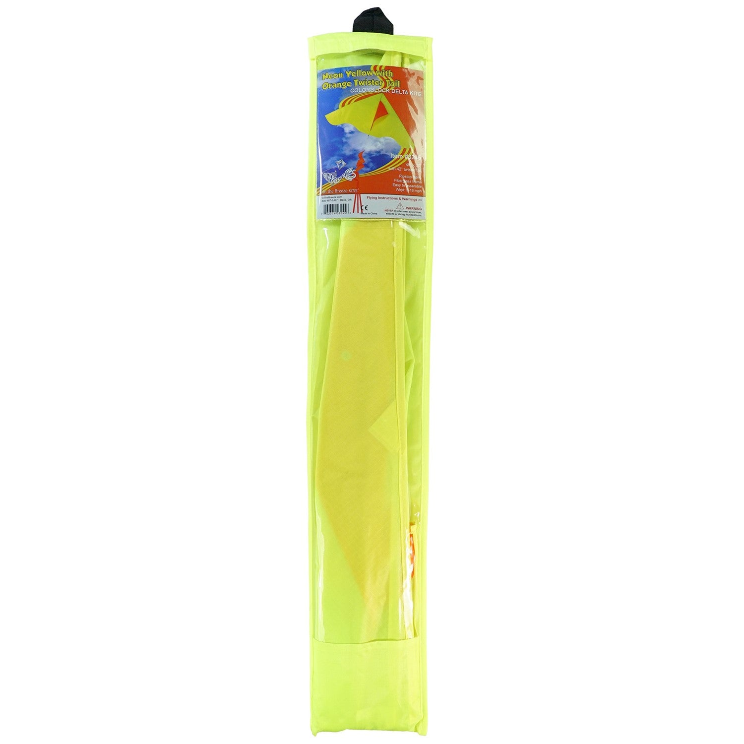 55" Colorblock Delta - Yellow with Orange Twister Tail