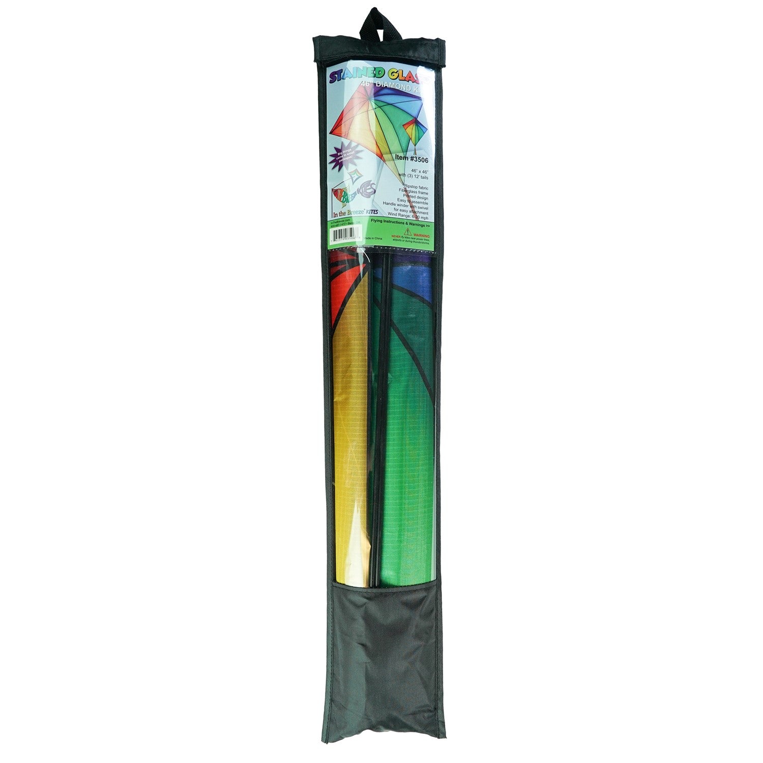 46" Diamond Kite - Rainbow Stained Glass