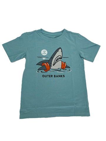 Life is Good - Outer Banks Shark Floaties Kids T-Shirt