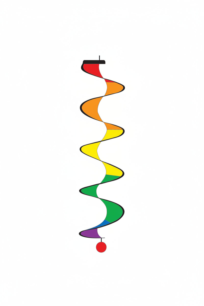45-inch Rainbow Spiral Twister Wind Spinner - Kitty Hawk Kites Online Store