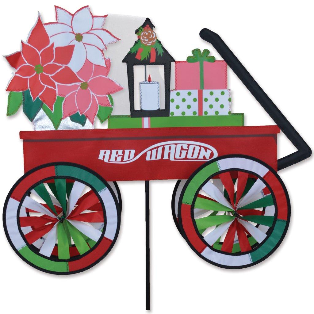 27 in. Red Wagon Spinner - Christmas