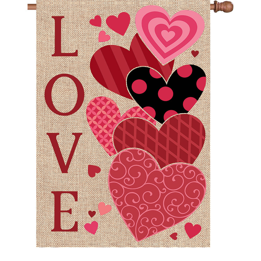 Love Hearts House Flag