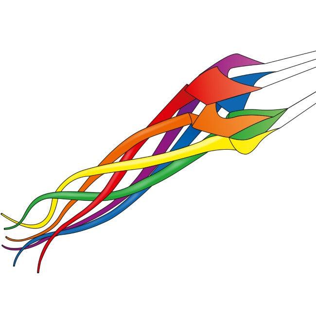 Soft Swirl Rainbow Line Laundry Kite