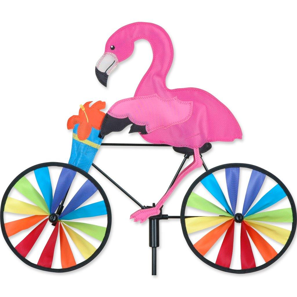 Premier Kites Flamingo On Bike 20 Inch Wind Spinner