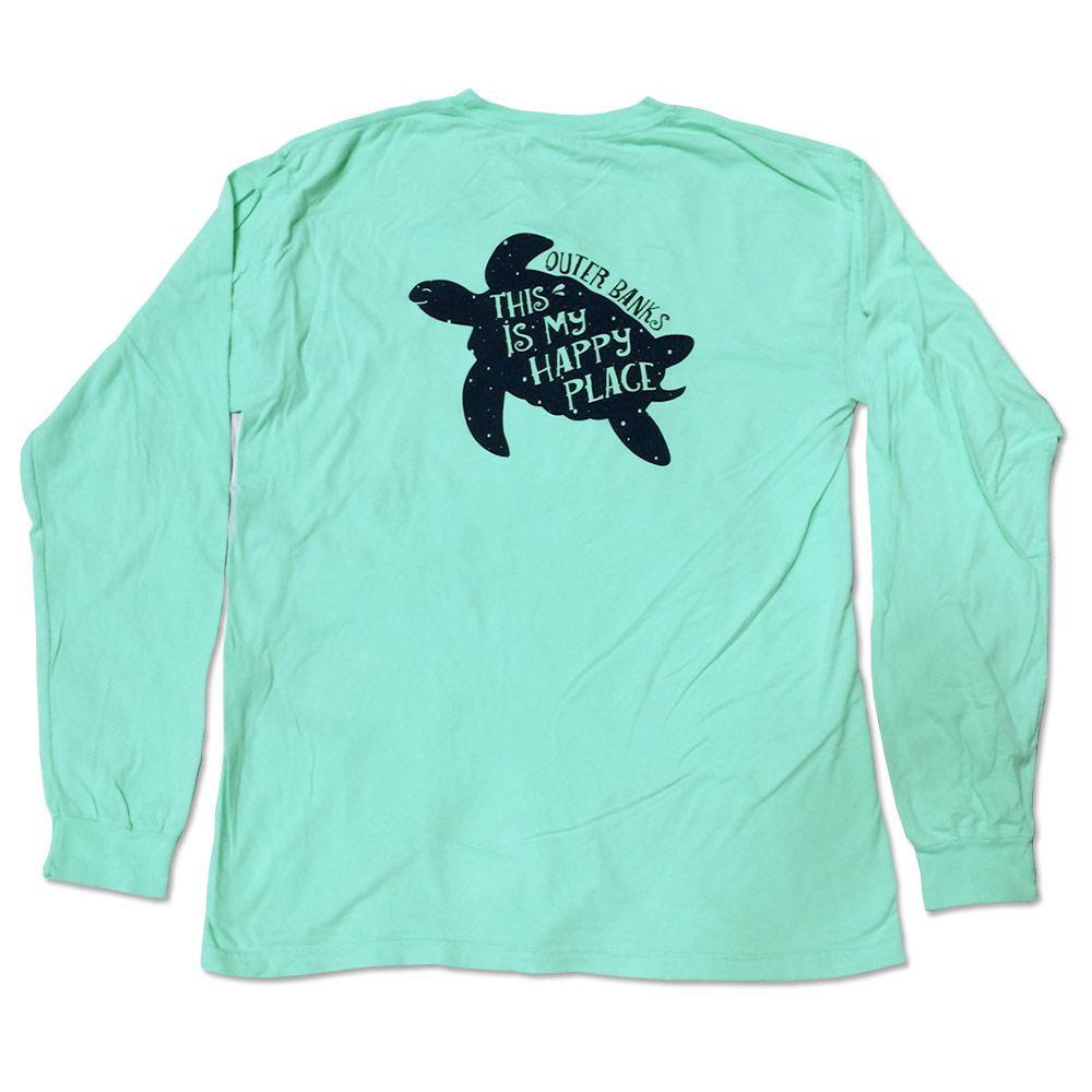 This Is My Happy Place OBX Turtle Long Sleeve Tee - Kitty Hawk Kites Online Store