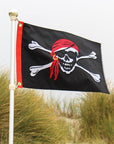 Jolly Roger Applique 12x18 Inch Grommeted Flag - Kitty Hawk Kites Online Store