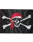 Jolly Roger Applique 12x18 Inch Grommeted Flag - Kitty Hawk Kites Online Store