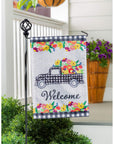 Plaid Truck Welcome Garden Flag - Kitty Hawk Kites Online Store