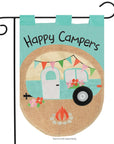 Happy Campers Garden Burlap Flag - Kitty Hawk Kites Online Store