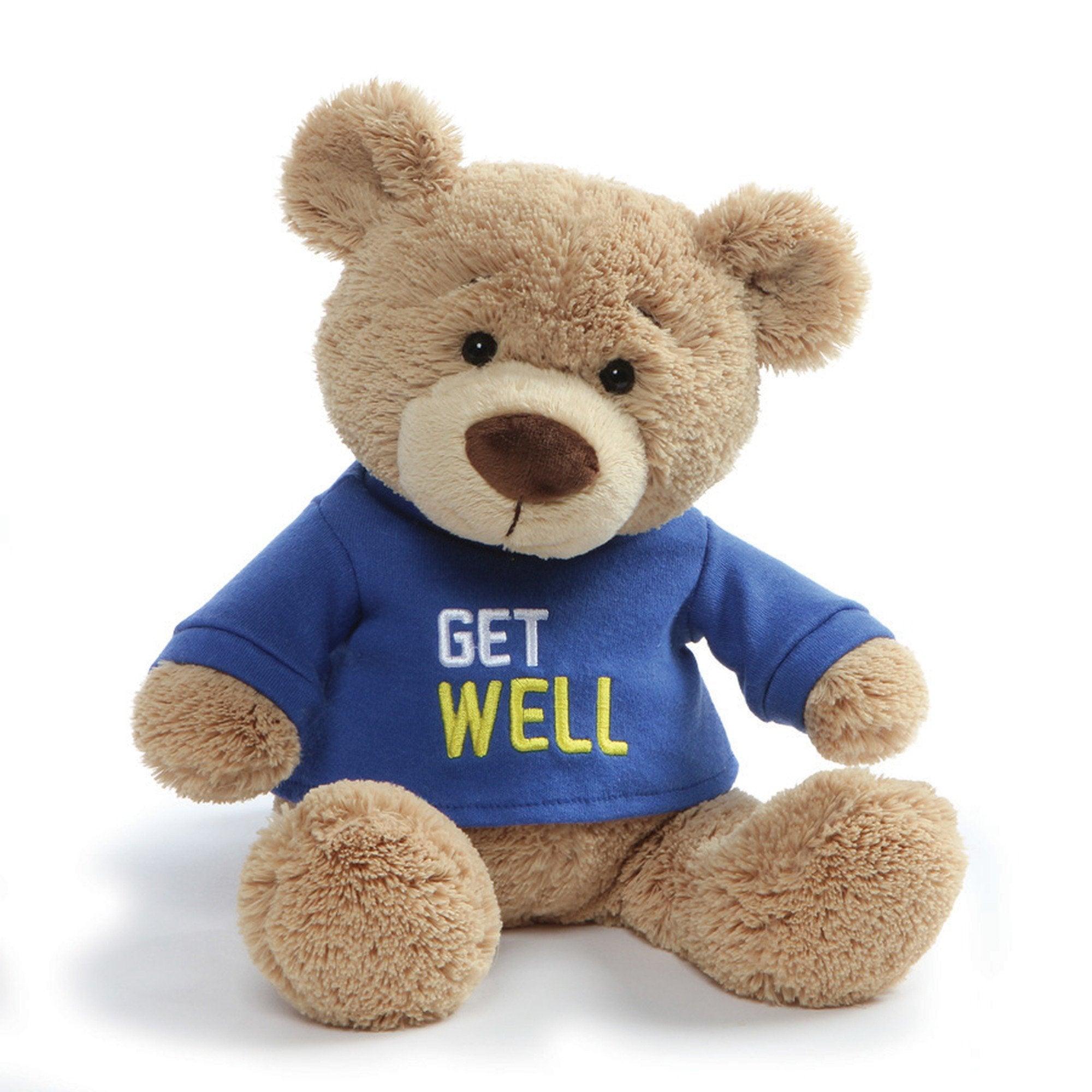 Gund Teddy Bear Get Well Blue T-Shirt Plush
