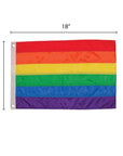 Rainbow Stripe Grommet Applique Flag