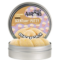 Crazy Aaron's SCENTSory Thinking Putty - Snackerjack 2.75" Tin - Caramel Corn Scented