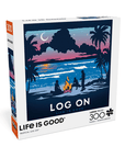 Life Is Good LOG ON Bonfire 300 PC Puzzle - Kitty Hawk Kites Online Store