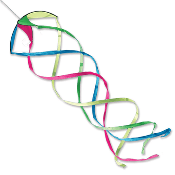 22in Neon Hypno Twister Kite Tail with Squared Ends - Kitty Hawk Kites Online Store