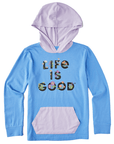 Life Is Good Kid's Hooded Crusher Long Sleeve Tee - LIG Floral - Kitty Hawk Kites Online Store