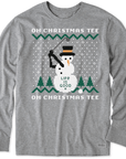 Life Is Good Men's Ugly Sweater Oh Christmas Tee Long Sleeve Crusher - Kitty Hawk Kites Online Store