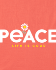 Life Is Good Women's Long Sleeve Crusher Tee - Peace Daisies - Kitty Hawk Kites Online Store