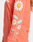 Life Is Good Women's Long Sleeve Crusher Tee - Peace Daisies - Kitty Hawk Kites Online Store