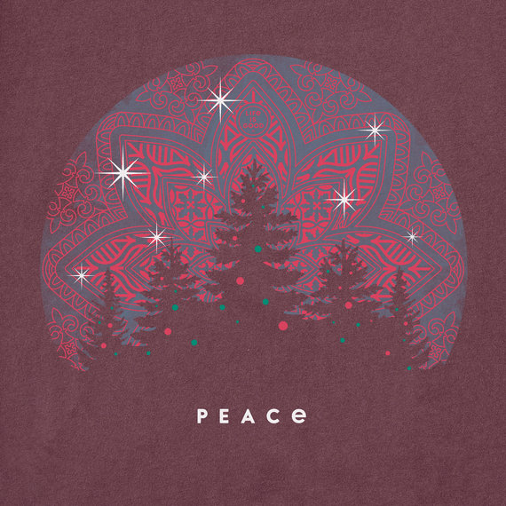 Life Is Good WOMEN'S TWINKLING TREE FOREST LONG SLEEVE CRUSHER VEE - Kitty Hawk Kites Online Store