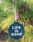 Life is good evergreen snowman ornament