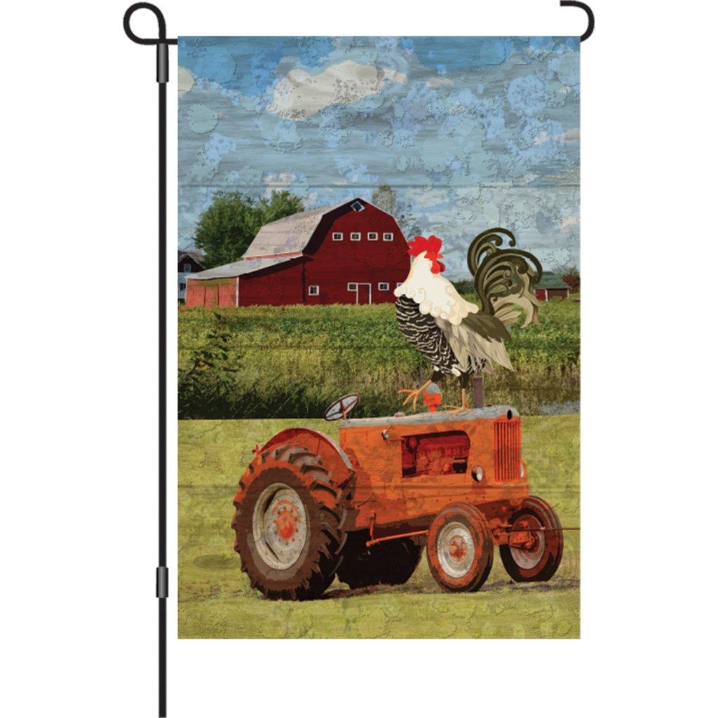 Farmer's Market Rooster Garden Flag - Kitty Hawk Kites Online Store