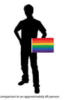 Rainbow Stripe Grommet Applique Flag