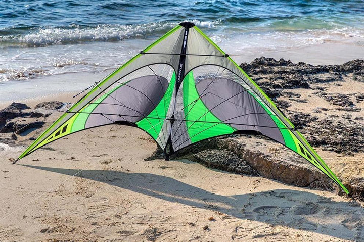 Stunt Kite Dual Line 102x30 RipStop Nylon + Carbon Spars + Line