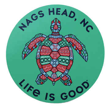 Life is Good Nags Head Tribal Sea turtle STICKER