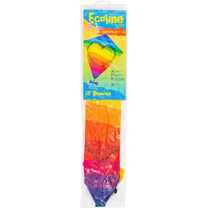 18" Diamond Kite - Rainbow Heart