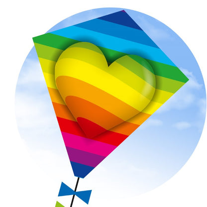18" Diamond Kite - Rainbow Heart