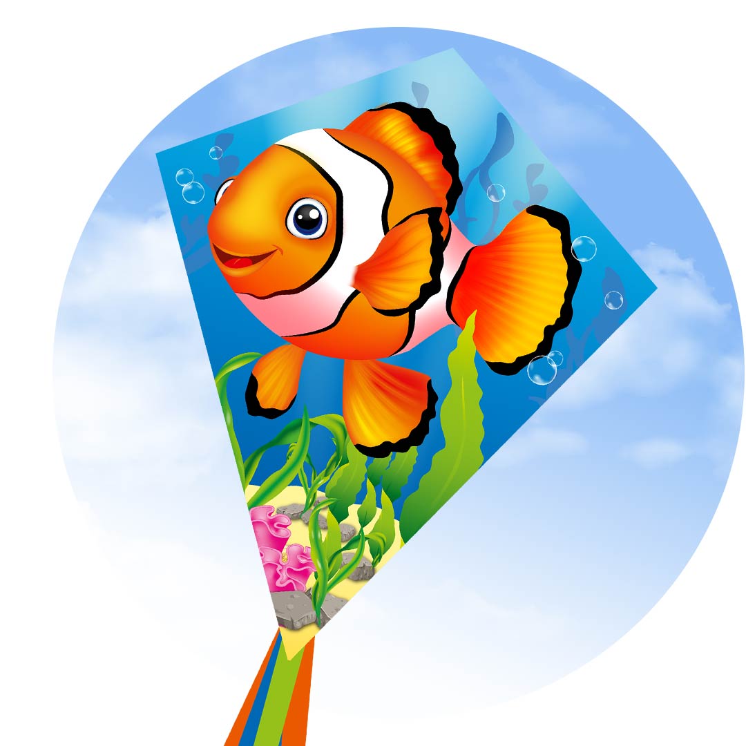 23" Diamond Kite - Clownfish